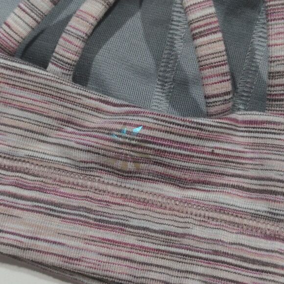 Athleta Girl Pink Space Dye Strappy Sports Bra size S/7 - Picture 3 of 5